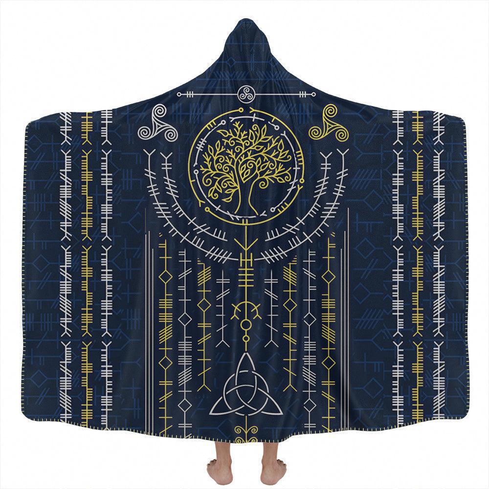 Hooded Blanket Adult-60x80 / Premium Sherpa Ogham Hooded Blanket OGHAM_HOODED-BLANKET-60x80-SHERPA