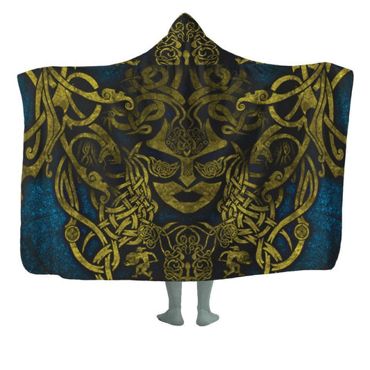 Hooded Blanket Adult - 60x80 / Premium Sherpa / Original Medusa Hooded Blanket MEDUSA-BLUE_HOODED-BLANKET-60x80-SHERPA