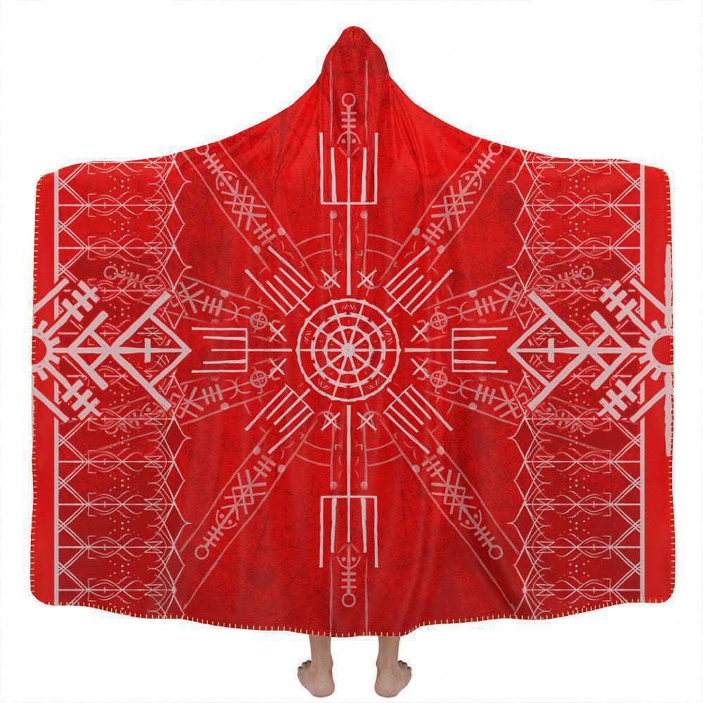 Hooded Blanket Adult-60x80 / Premium Sherpa Sol Hooded Blanket SOL-RED_HOODED-BLANKET-60x80-SHERPA
