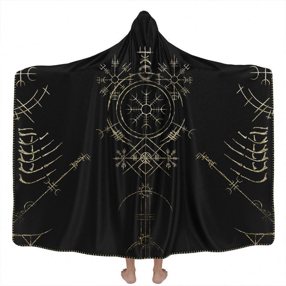 Hooded Blanket Adult-60x80 / Premium Sherpa The Stave Hooded Blanket - Gold STAVE-GOLD_HOODED-BLANKET-60x80-SHERPA