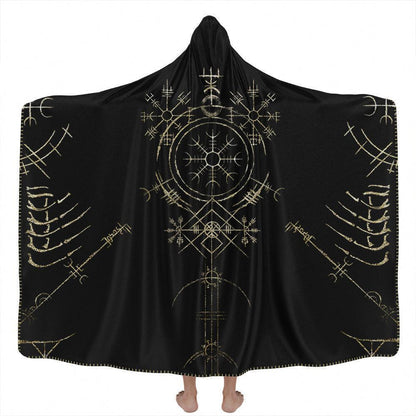 Hooded Blanket Adult-60x80 / Premium Sherpa The Stave Hooded Blanket - Gold STAVE-GOLD_HOODED-BLANKET-60x80-SHERPA