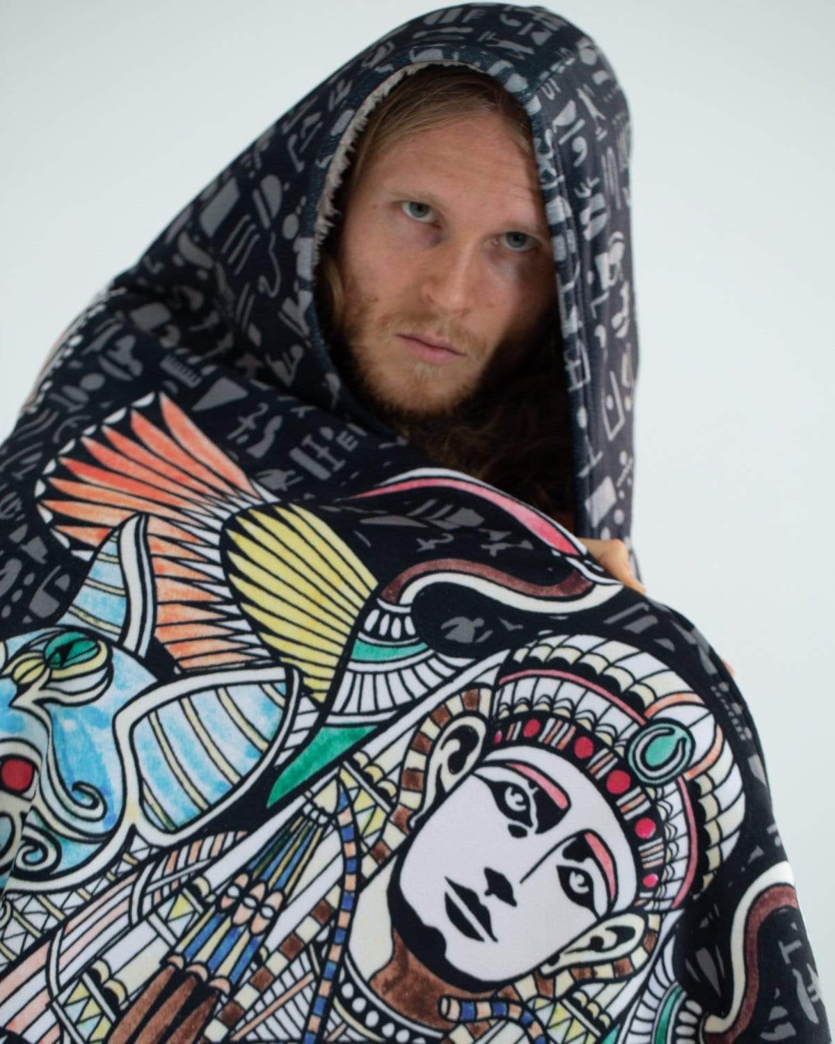 Hooded Blanket Anubis & Bastet Hooded Blanket