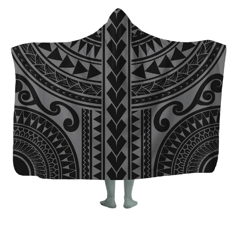 Hooded Blanket Kids - 50x60 / Grey / MicroFleece Makai Hooded Blanket MAKAI-GRAY_HOODED-BLANKET-50x60