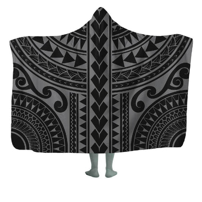 Hooded Blanket Kids - 50x60 / Grey / MicroFleece Makai Hooded Blanket MAKAI-GRAY_HOODED-BLANKET-50x60