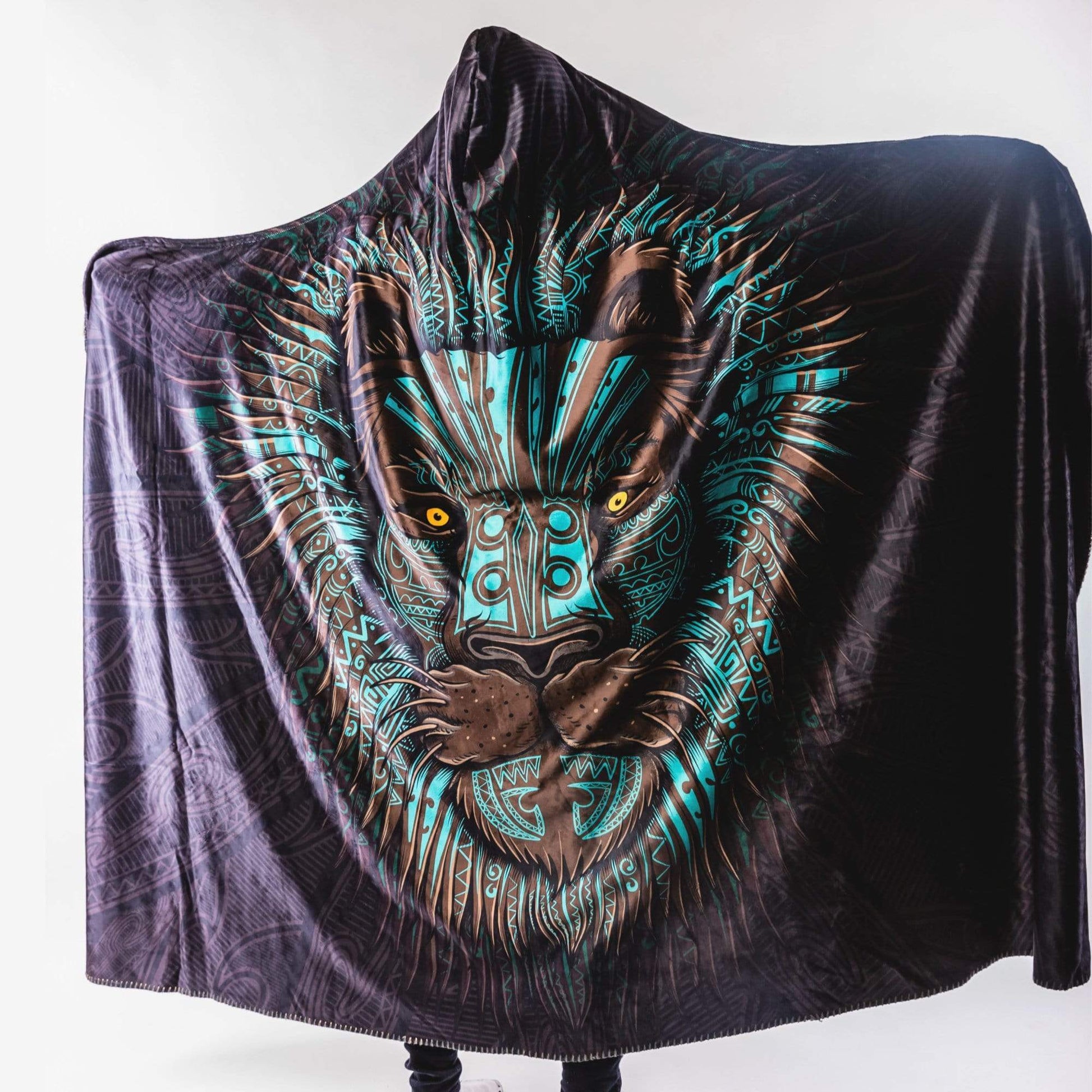 Hooded Blanket Kids - 50x60 / MicroFleece Lion Warrior Hooded Blanket LION-WARRIOR_HOODED-BLANKET_50x60