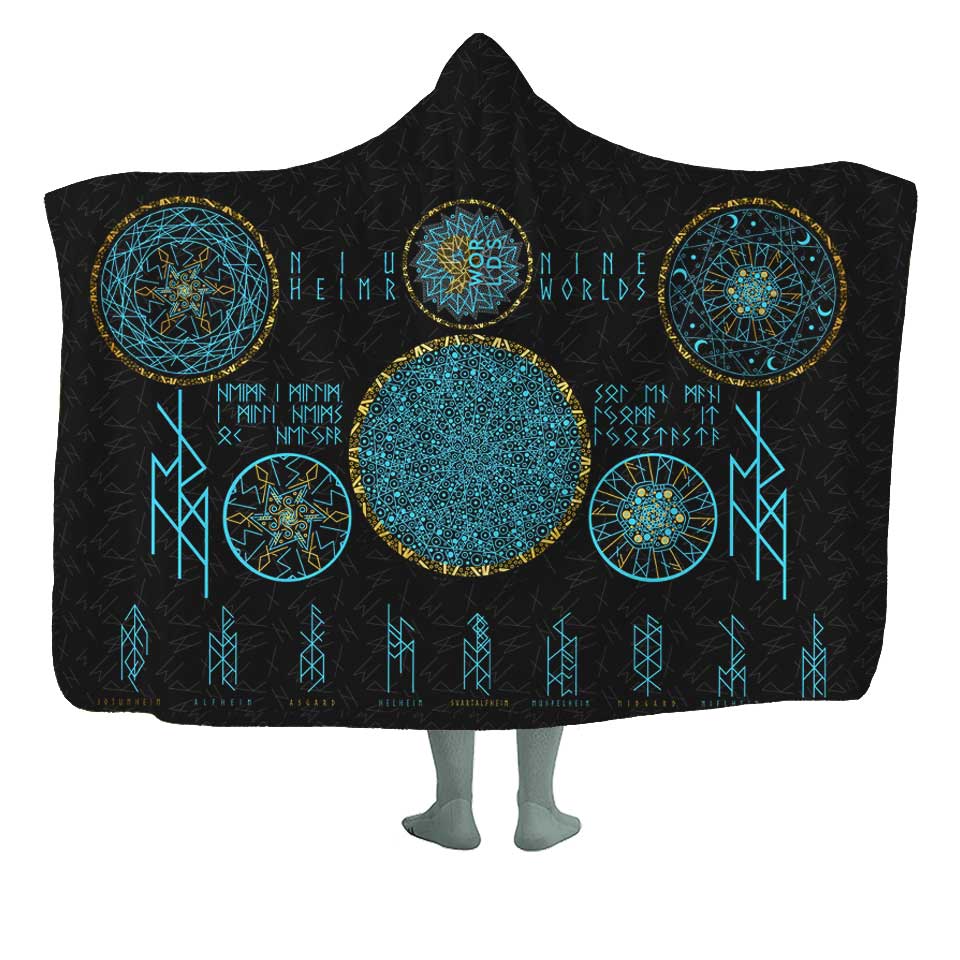 Hooded Blanket Nine Worlds Hooded Blanket - Night Edition