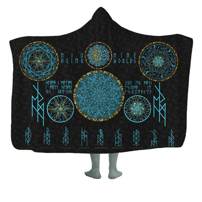 Hooded Blanket Nine Worlds Hooded Blanket - Night Edition