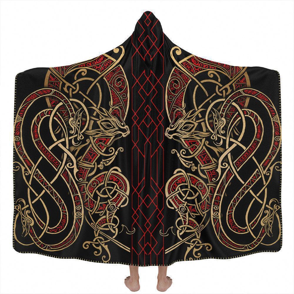 Hooded Blanket Premium Sherpa / Adult 60x80 Loki Hooded Blanket - Fire Edition LOKI3_HOODED-BLANKET-60x80-SHERPA