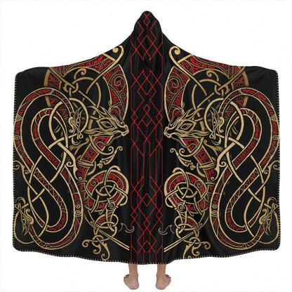 Hooded Blanket Premium Sherpa / Adult 60x80 Loki Hooded Blanket - Fire Edition LOKI3_HOODED-BLANKET-60x80-SHERPA