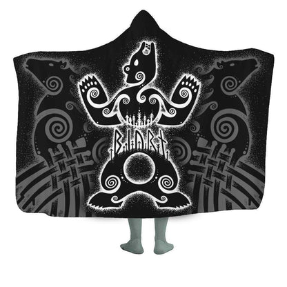 Hooded Blanket Premium Sherpa / Adult 60x80 Norse Beasts Hooded Blanket VIKING-ANIMALS_HOODED-BLANKET-60x80-SHERPA
