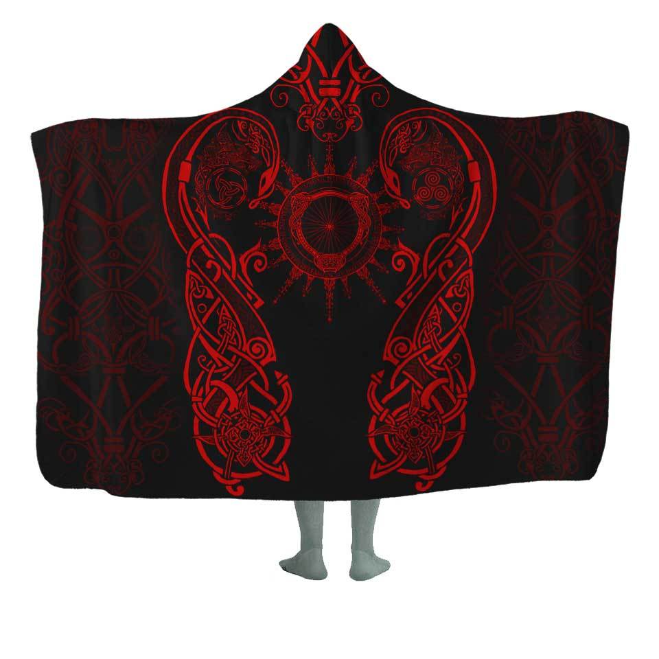 Hooded Blanket Premium Sherpa / Adult 60x80 / Red Hel Blanket HELA-RED_HOODED-BLANKET-60x80-SHERPA
