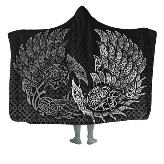Hooded Blanket Ravens of Midgard Hooded Blanket