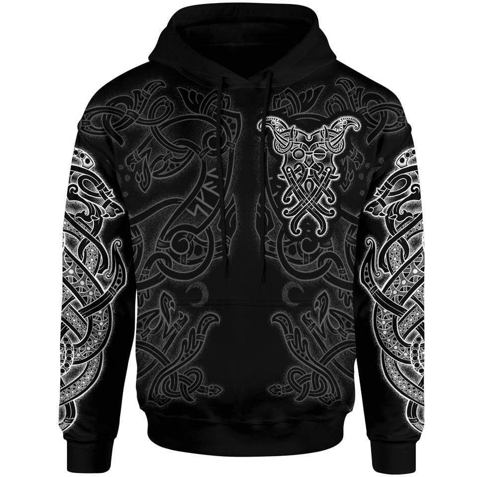 Hoodie S / Black Odin Mask Pullover Hoodie ODIN-MASK-BLACK_HOODIE-3.0_SM