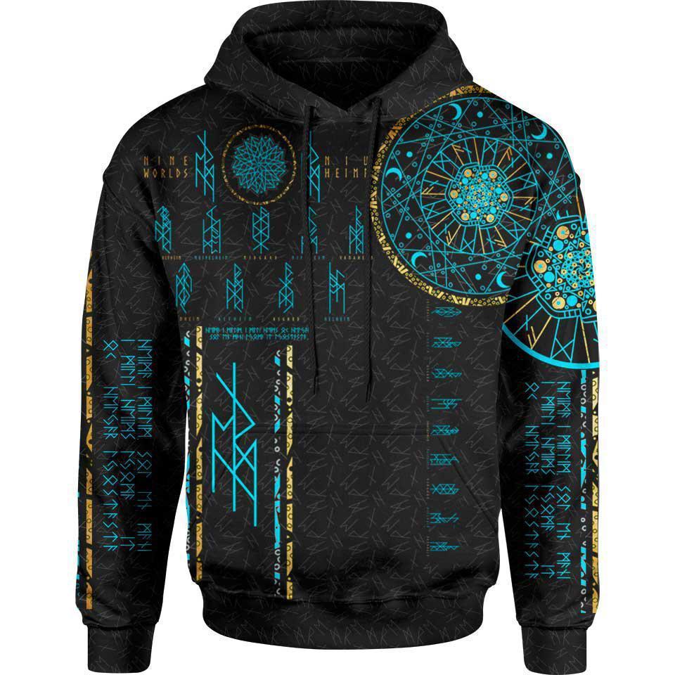 Hoodie S Nine Worlds Pullover Hoodie - Night Edition 7WORLD_HOODIE-3.0_SM