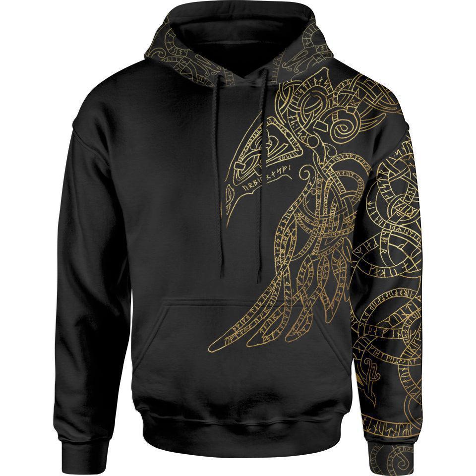 Hoodie S Raven God Pullover Hoodie VIKING-RAVEN_HOODIE-3.0_SM