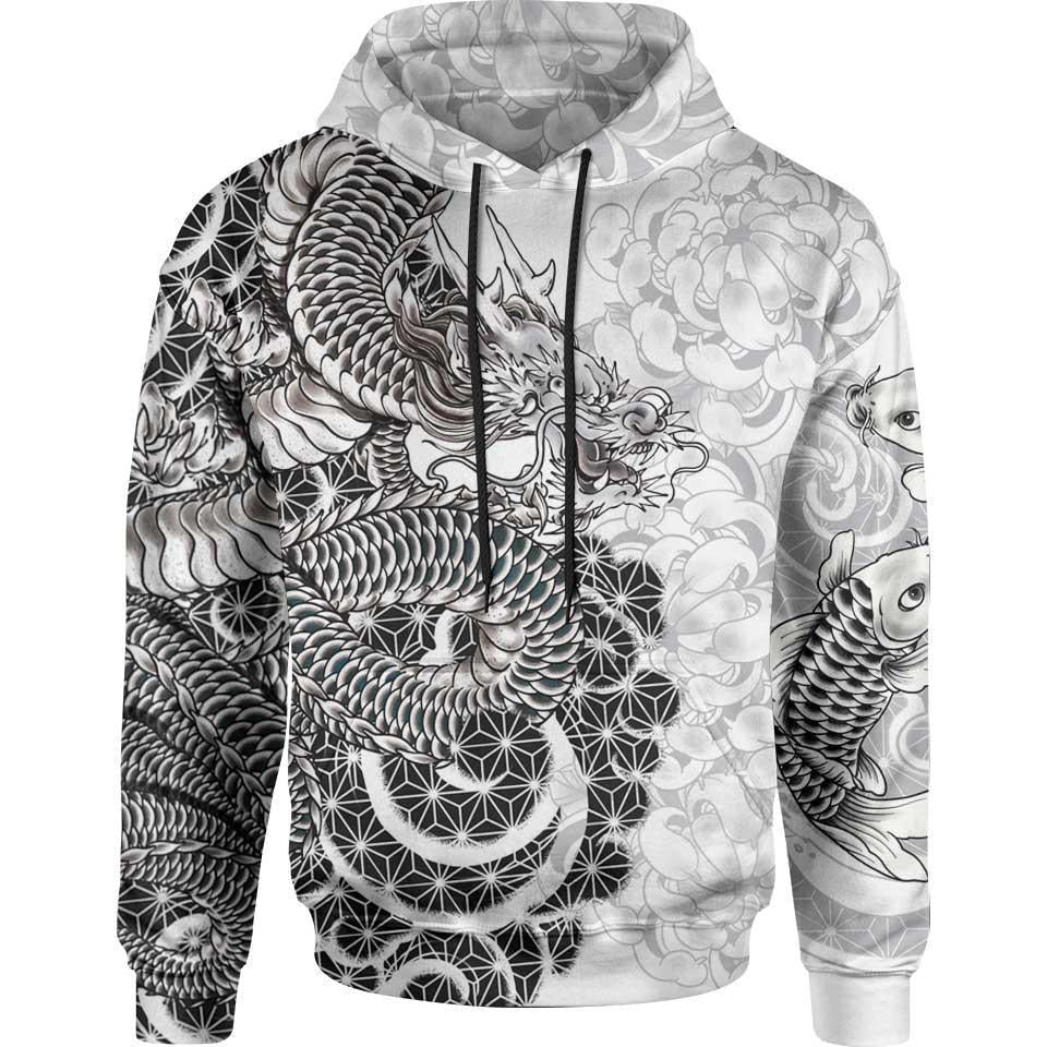 Hoodie S Ryu Pullover Hoodie DRAGON-WHITE_HOODIE-3.0_SM