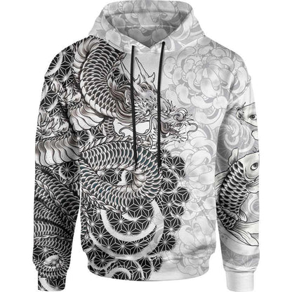 Hoodie S Ryu Pullover Hoodie DRAGON-WHITE_HOODIE-3.0_SM