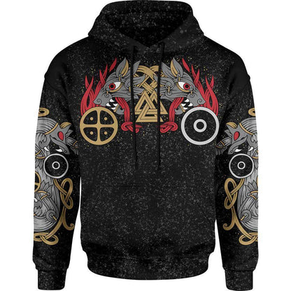 Hoodie S Skoll & Hati Pullover Hoodie VIKING-WOLVES_HOODIE-3.0_SM