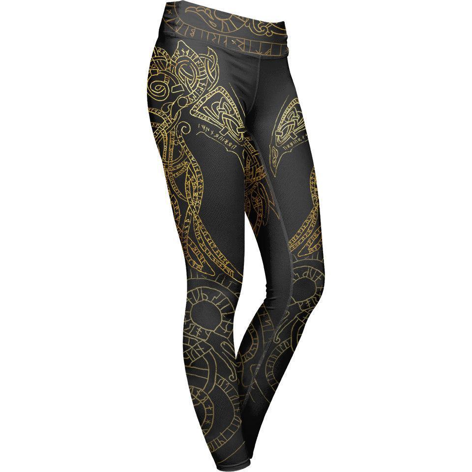 Leggings XS Raven God Leggings VIKING-RAVEN_LEGGING-6PAN_XS
