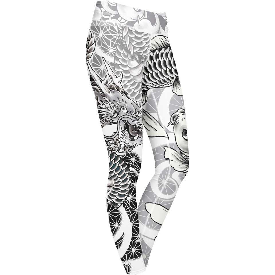 Leggings XS Ryu Leggings DRAGON-WHITE_LEGGING-6PAN_XS