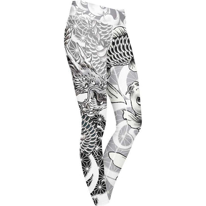 Leggings XS Ryu Leggings DRAGON-WHITE_LEGGING-6PAN_XS