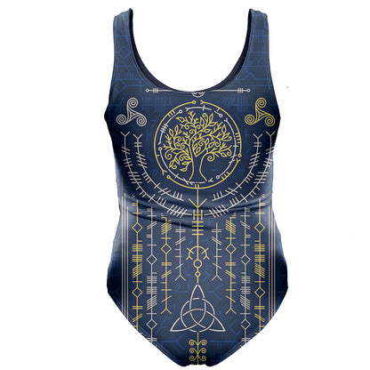 One-Piece Swimsuit Ogham Swimsuit