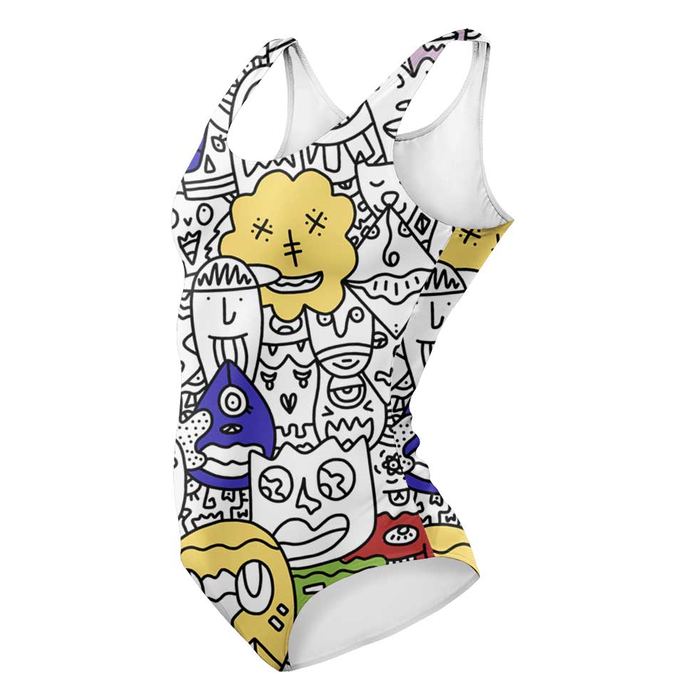 One-Piece Swimsuit Pretty Done's Doodle Swimsuit