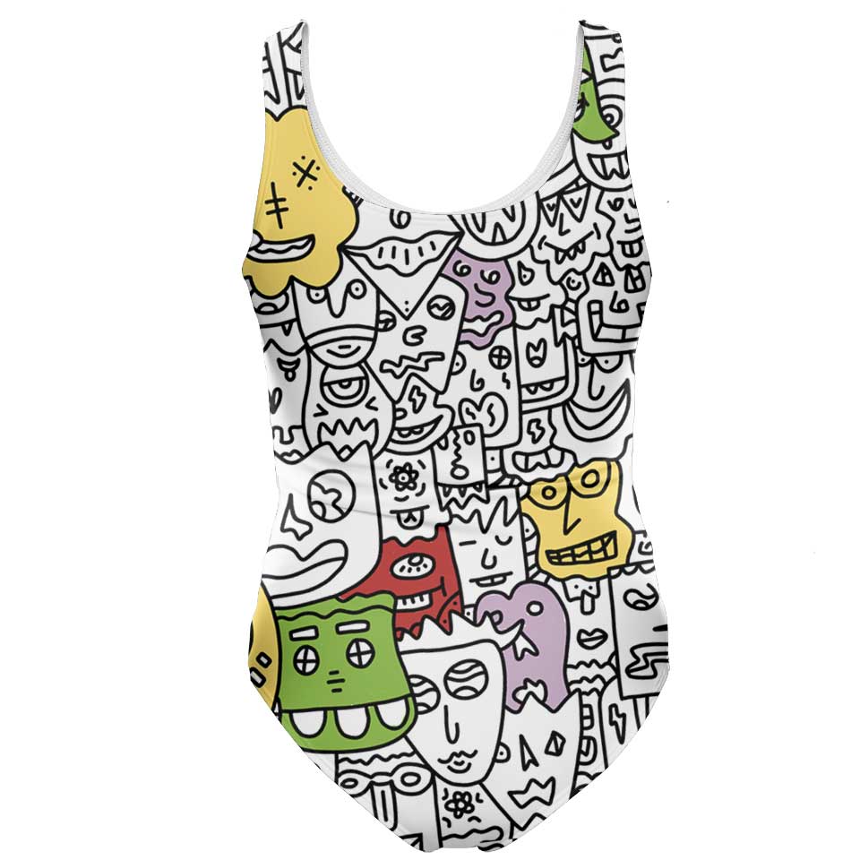 One-Piece Swimsuit Pretty Done's Doodle Swimsuit