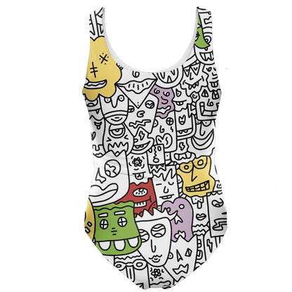 One-Piece Swimsuit Pretty Done's Doodle Swimsuit