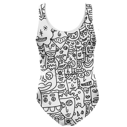 One-Piece Swimsuit Pretty Done's Doodle Swimsuit