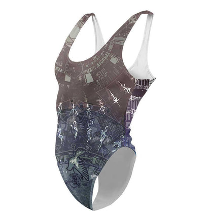 One-Piece Swimsuit S / High Waist-Low Back / Dark Alchemy Swimsuit ALCHEMY-DARK_SWIMSUIT_V2_SM