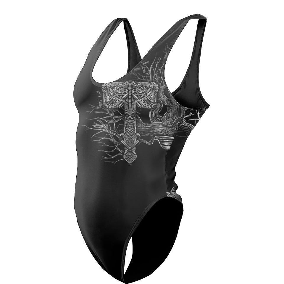 One-Piece Swimsuit S / High Waist-Low Back Dark Throne Swimsuit THRONE_SWIMSUIT_V2_SM