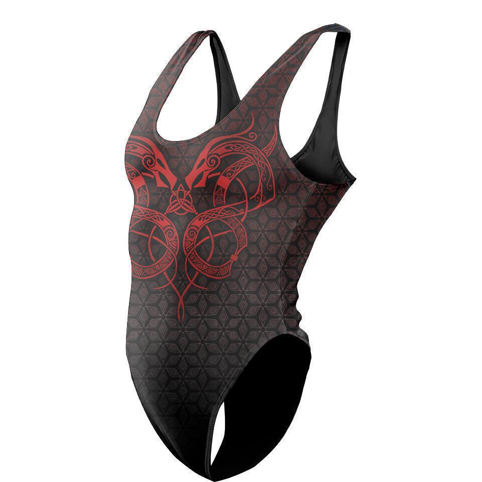 One-Piece Swimsuit S / High Waist-Low Back World Serpent Swimsuit - Limited SERPENT-RED_SWIMSUIT_V2_SM