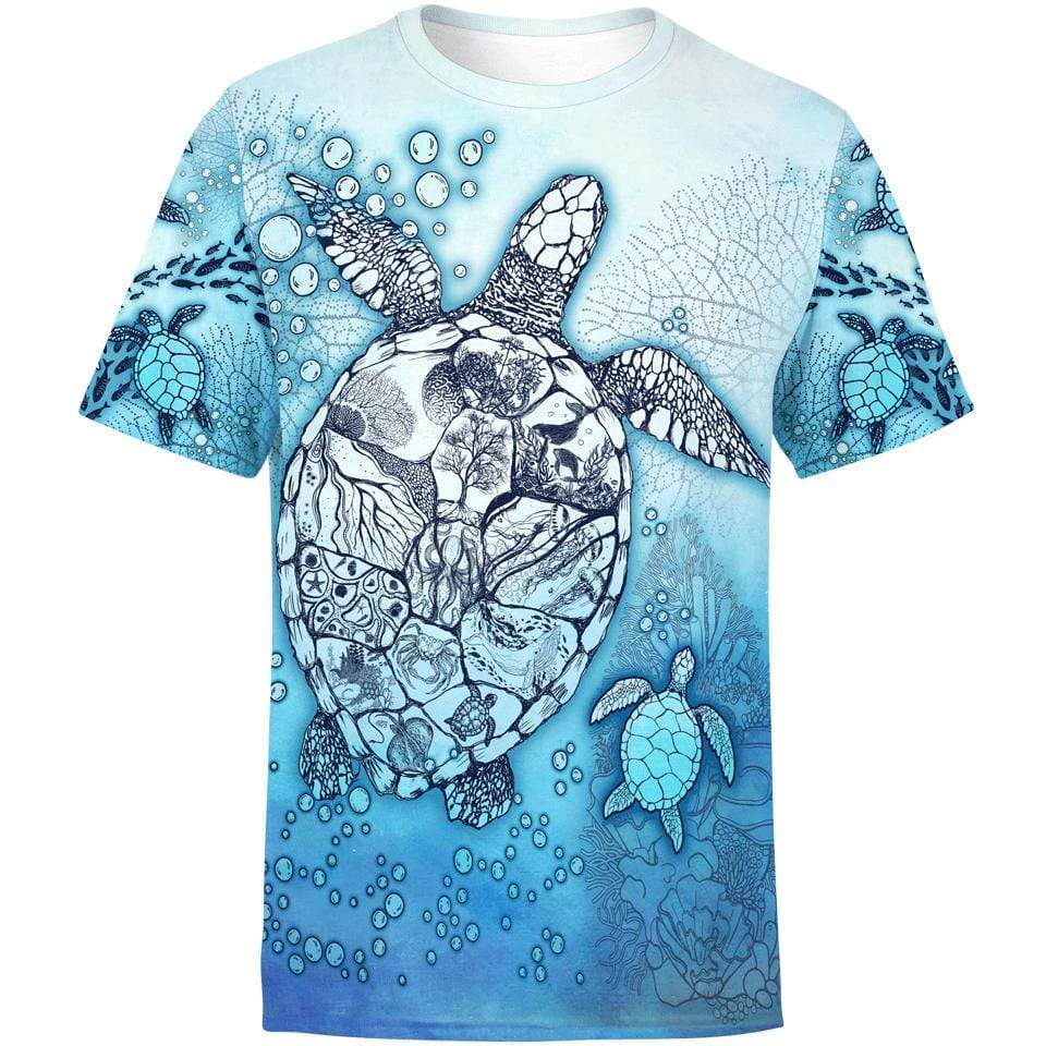 Shirt S / Blue Ocean Life Shirt OCEAN-LIFE-BLUE_T-SHIRT-3.0_SM