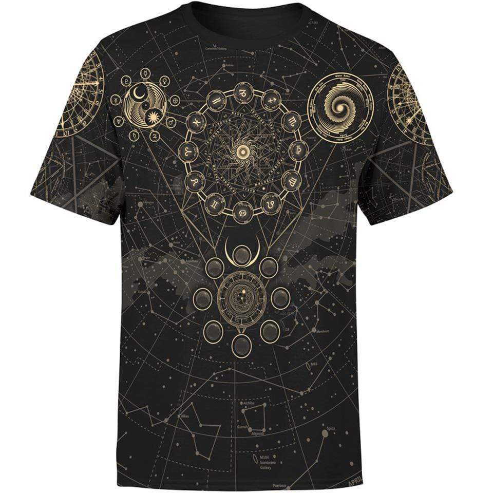 Shirt S / Gold Sky Signs Shirt ASTROLOGICAL-YELLOW_T-SHIRT-3.0_SM