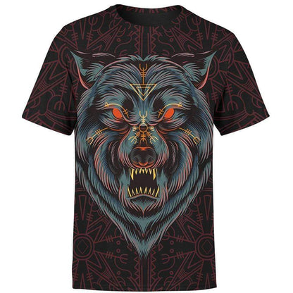 Shirt S / Red Lone Wolf Unisex Shirt WOLF-RED_T-SHIRT-3.0_SM