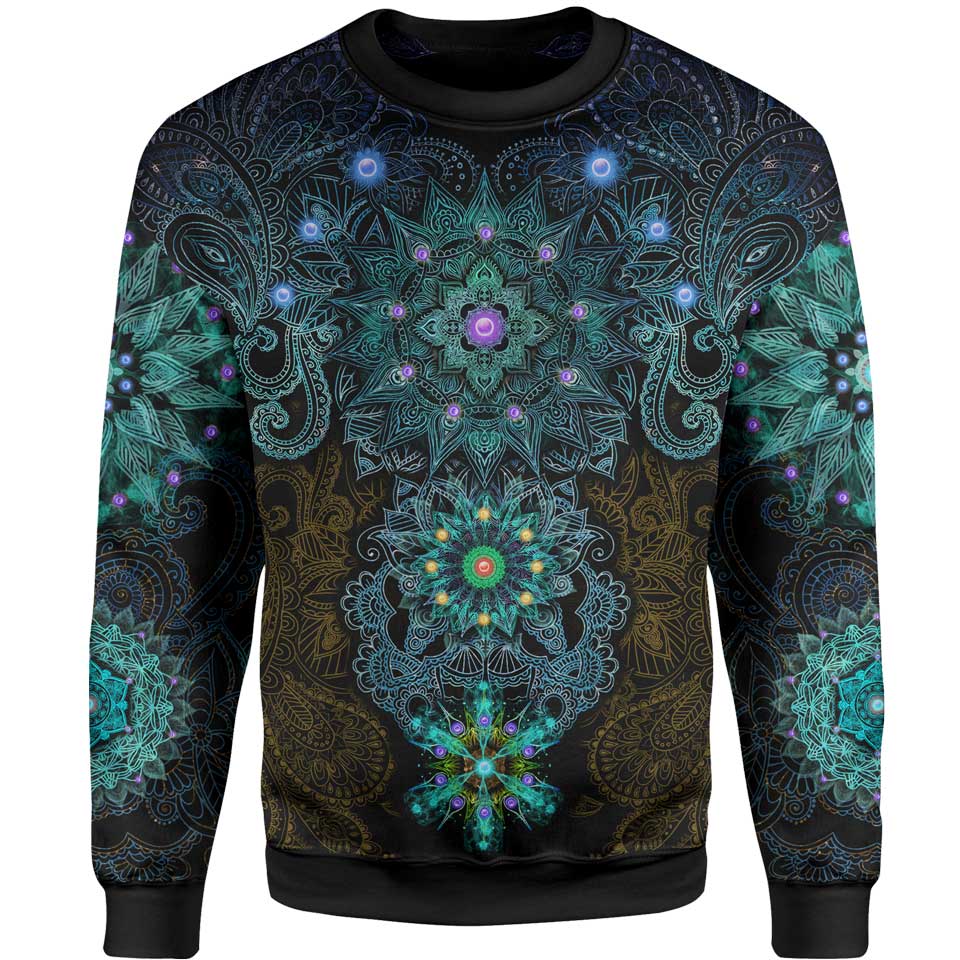 Sweater S Chakra Sweater MANDALA-GRN_SWEATSHIRT-3.0_SM