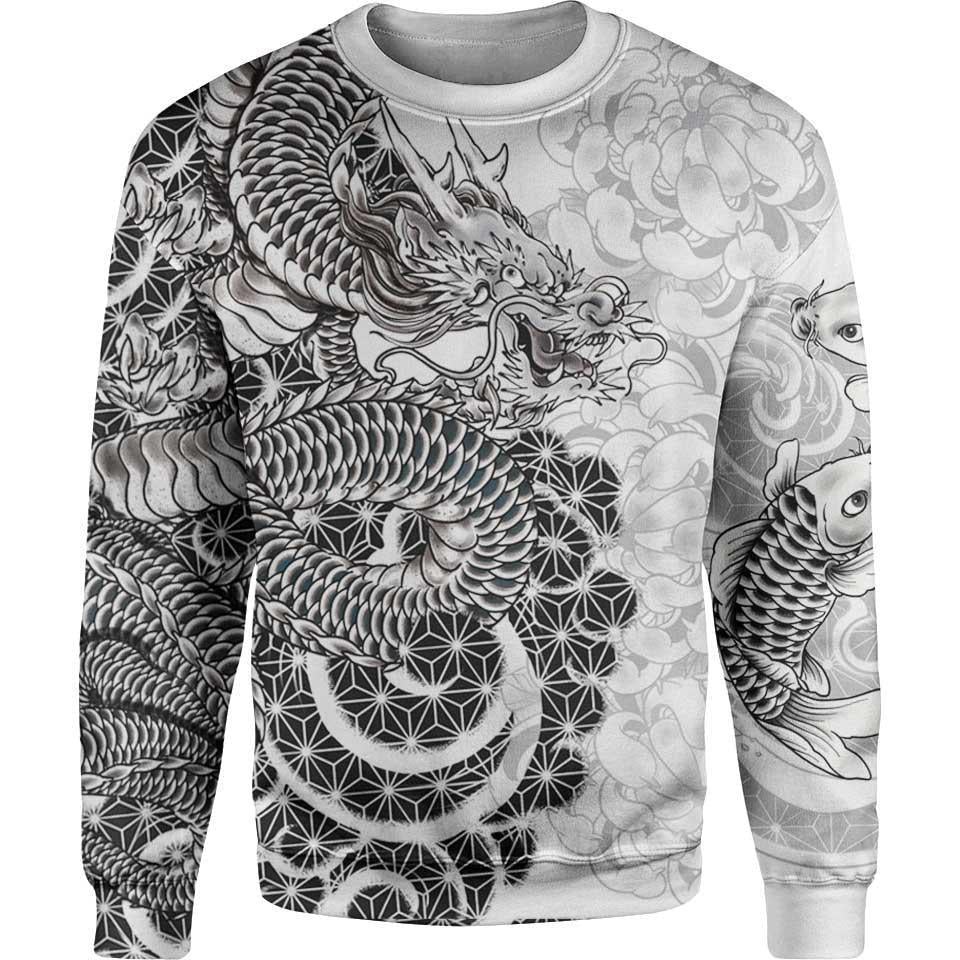 Sweater S Ryu Sweater DRAGON-WHITE_SWEATSHIRT-3.0_SM