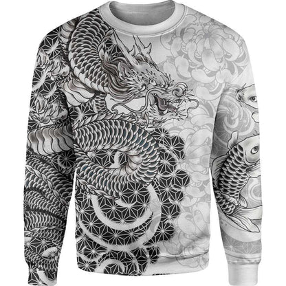 Sweater S Ryu Sweater DRAGON-WHITE_SWEATSHIRT-3.0_SM