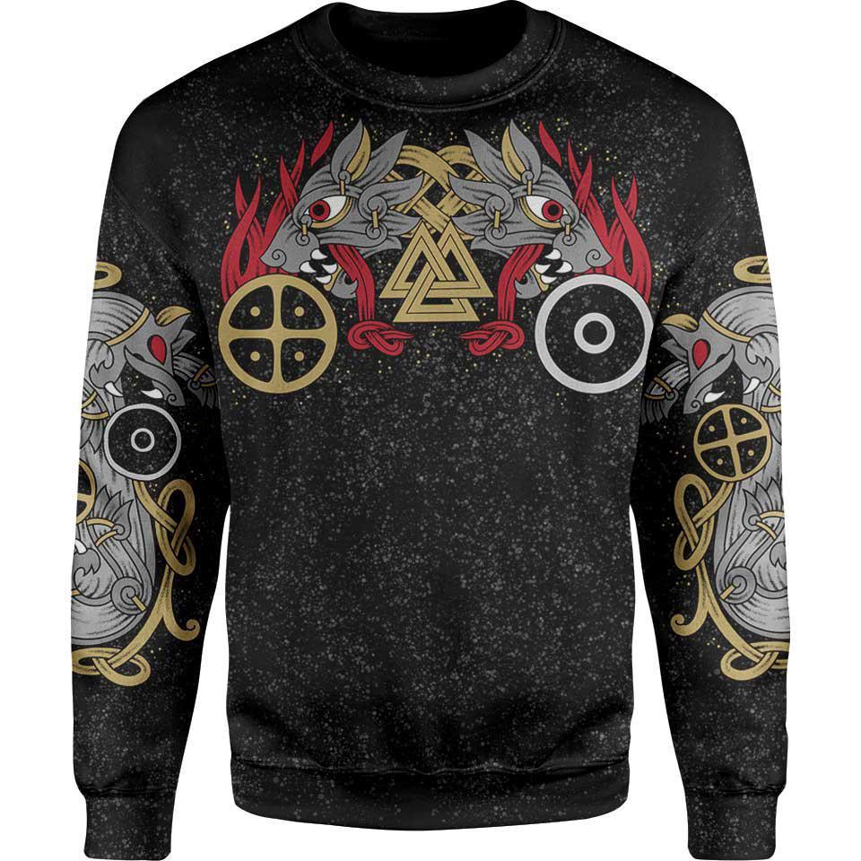 Sweater S Skoll & Hati Sweater VIKING-WOLVES_SWEATSHIRT-3.0_SM