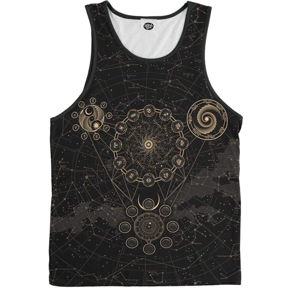 Tank S / Gold Sky Signs Tank ASTROLOGICAL-YELLOW_UNISEX-TANK-TOP_SM