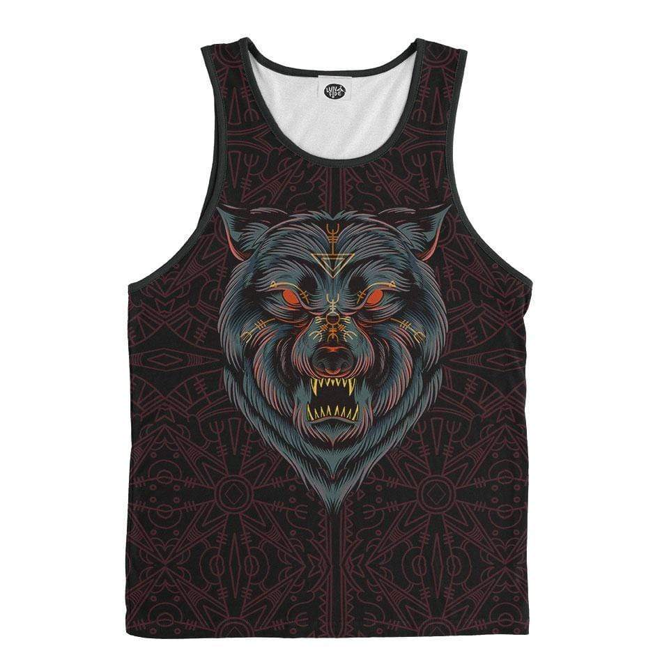 Tank S / Red Lone Wolf Tank WOLF-RED_UNISEX-TANK-TOP_SM
