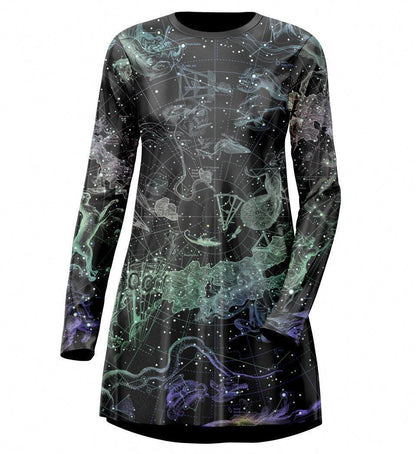 Tee Dress 2XS Constellations Tee Dress 525_LS-SwingDr_XXS_CONSTELLATIONS
