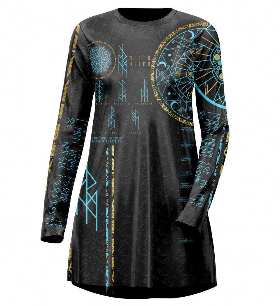 Tee Dress XXS Nine Worlds Tee Dress - Night Edition 525_LS-SwingDr_XXS_7WORLD