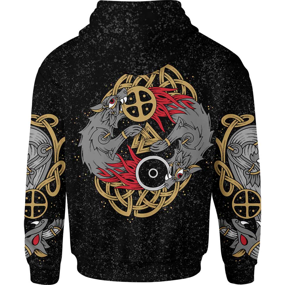 Skoll and hati discount hoodie