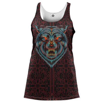 Women's tank S / Red Lone Wolf Women's Tank WOLF-RED_WOMENS-TANK-TOP_SM