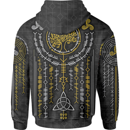 Zip-Hoodie Ogham Zip Hoodie - Black Edition