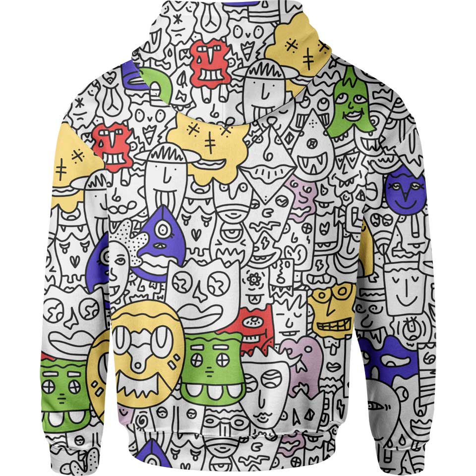 Zip-Hoodie Pretty Done's Doodle Zip Hoodie