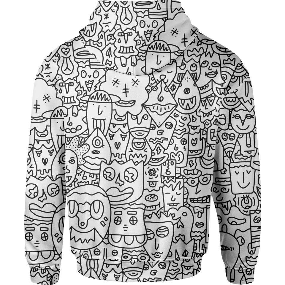 Zip-Hoodie Pretty Done's Doodle Zip Hoodie
