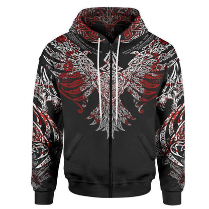 Zip-Hoodie S Huginn Zip Hoodie - Limited HUGGIN-BLOODY_ZIP-HOODIE-2.0_SM